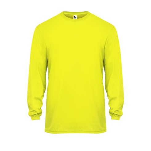 Badger Sport C2 L/S Tee (510400-002204), Color 'Safety Yellow'